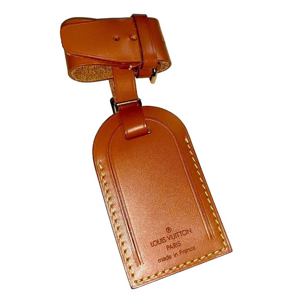 Louis Vuitton Cognac Name Tag w/ Strap Poignet 1 Set France